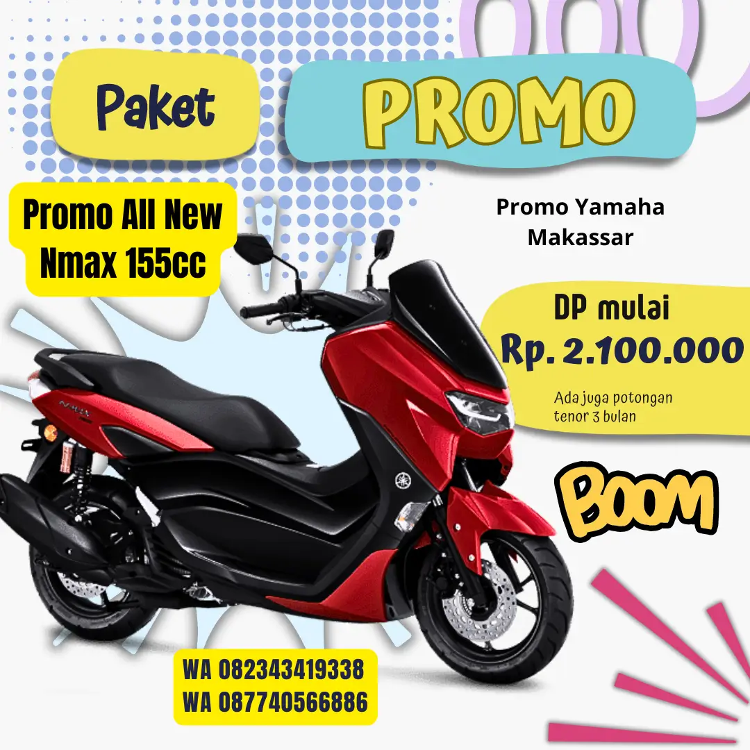 Promo yamaha nmax makassar 2024, brosur nmax makassar 2024, harga dan angsuran yamaha makassar 2024