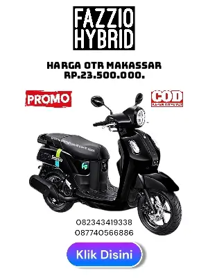 Harga motor fazzio hybrid makasar 2025, brosur yamaha fazzio makassar 2025