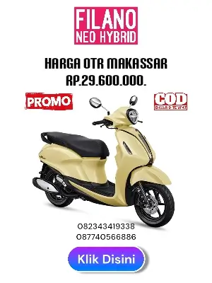 Harga motor Filano Neo Hybrid Makassar terbaru, brosur motor Yamaha Filano Neo Hybrid Makassar