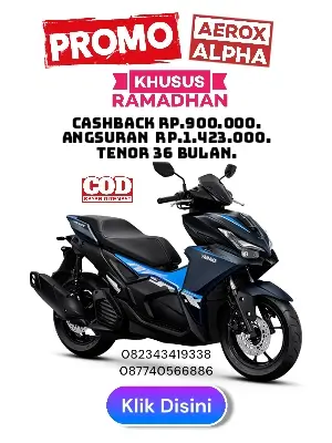 Promo ramadhan Yamaha Aerox alpha makassar 2025, promo Yamaha makassar khusus motor Aerox alpha, promo lebaran Yamaha Makassar 2025