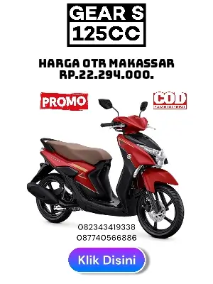 Harga yamaha gear S 125 makassar 2025, brosur harga motor yamaha gear 125 S version makassar 2025