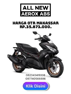 Harga motor yamaha aerox abs makassar 2025, brosur harga yamaha aerox abs makassar 2025