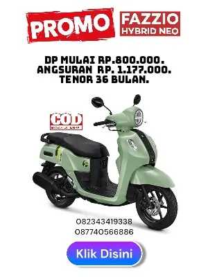 Promo motor yamaha fazzio hybrid neo makassar 2025, brosur promo motor fazzio 2025 makassar, promo cicilan motor fazzio terbaru makassar 2025