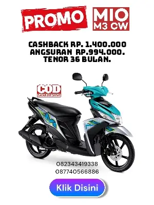 Promo motor Yamaha mio M3 makassar 2025, brosur promo motor mio m3 makassar 2025, promo cicilan motor Mio m3 makassar 2025