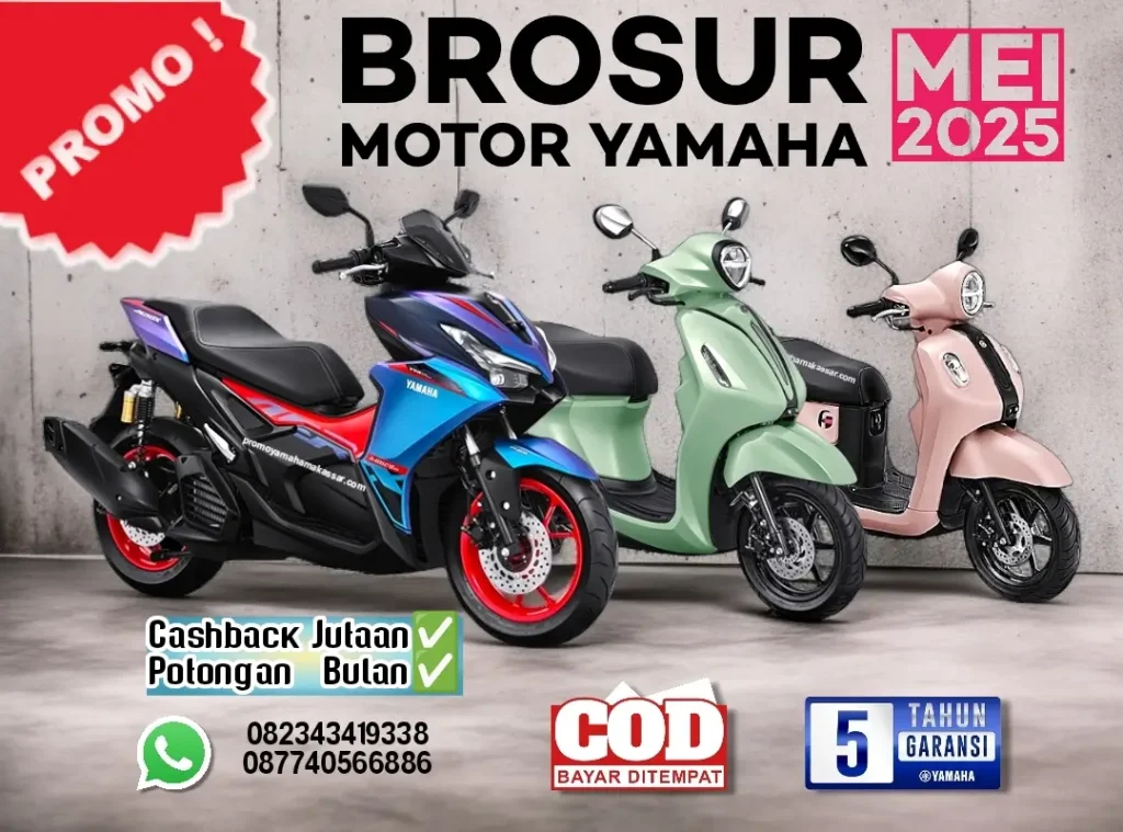 Brosur yamaha makassar mei 2025, brosur motor yamaha makassar bulan mei 2025, brosur harga motor yamaha makassar 2025, brosur promo motor yamaha makassar mei 2025