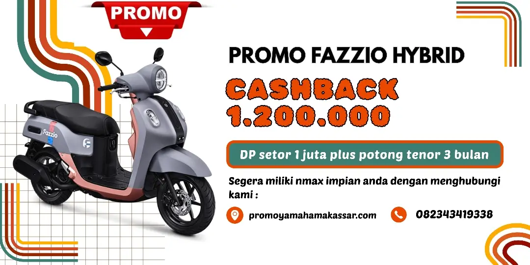 promo motor fazzio makassar 2025, promo yamaha fazzio hybrid makassar 2025, promo motor yamaha fazzio terbaru makassar 2025, brosur promo motor yamaha fazzio makassar 2025