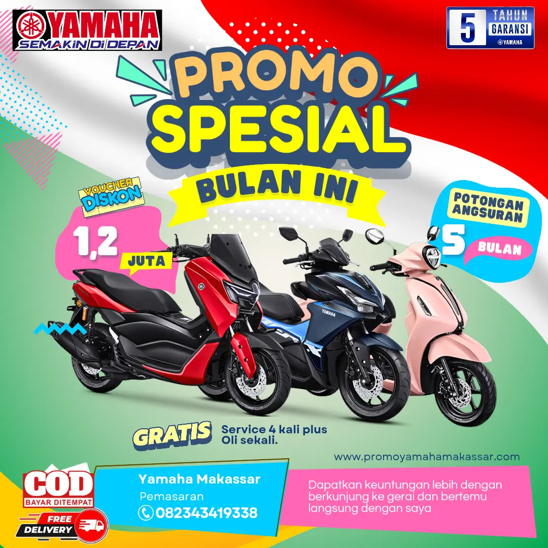 Promo spesial Yamaha, promo spesial Yamaha makassar 2025, promo motor Yamaha makassar 2025, brosur promo motor Yamaha makassar 2025, pricelist harga promo motor yamaha makassar 2025, harga promo motor yamaha makassar 2025, dealer motor Yamaha makassar 2025, promo spesial kemerdekaan yamaha makassar 2025, promo yamaha spesial kemerdekaan 2025