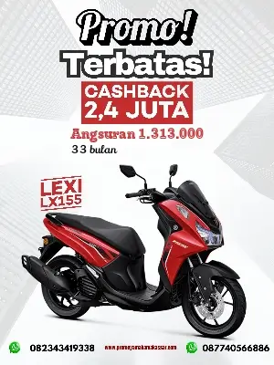 Promo motor lexi 2025, promo motor yamaha lexi 2025 makassar, promo motor lexi lx 155 makassar 2025 makassar, brosur promo yamaha lexi lx 155 makassar 2025, brosur harga dan angsuran motor lexi lx 155 makassar 2025