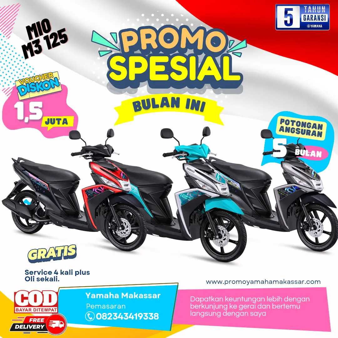 Brosur harga motor Mio M3 makassar terbaru, harga Mio M3 makassar 2025, harga dan angsuran motor yamaha Mio M3 makassar, promo motor Mio M3 makassar, promo motor yamaha makassar.