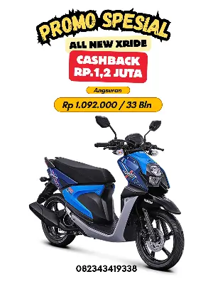 Promo yamaha xride, promo motor yamaha xride 125 makassar 2025, promo yamaha all new xride makassar 2025, brosur yamaha xride 125 makassar 2025, harga motor xride 125 makassar 2025.