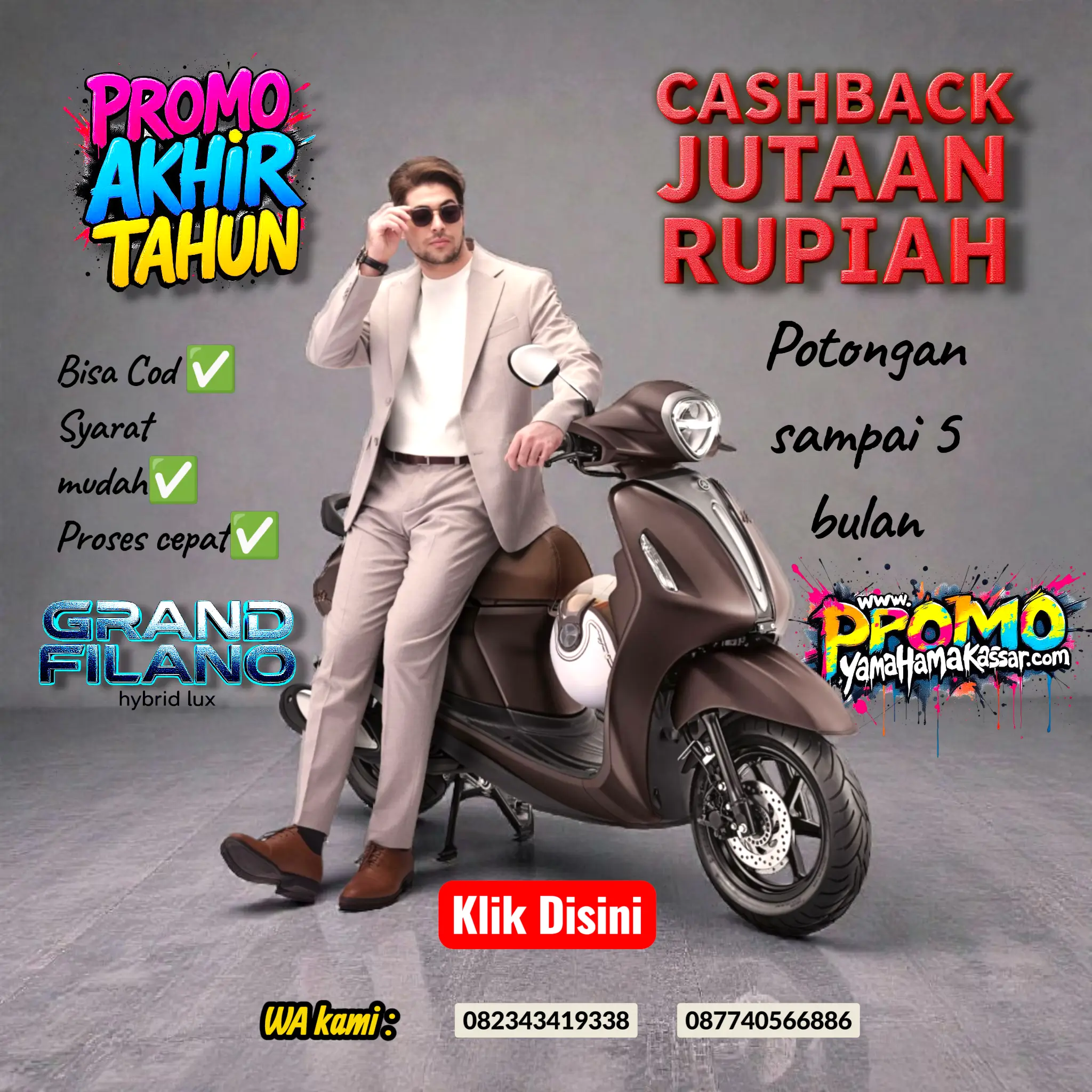 Promo grand Filano, promo motor grand Filano Makassar 2025, brosur motor grand Filano makassar 2025, harga dan angsuran yamaha grand Filano 2025