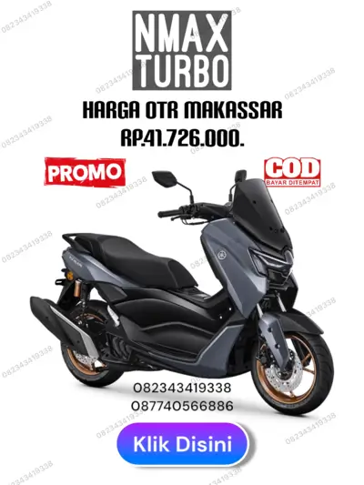 Harga nmax turbo 2026, harga motor yamaha nmax turbo makassar 2026, brosur harga dan angsuran nmax turbo makassar 2026.