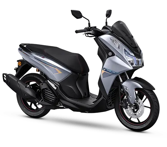 Lexi warna dark silver, harga motor yamaha lexi lx 155 tahun 2026, brosur motor yamaha lexi makassar 2026.