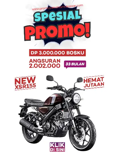 promo xsr155 makassar, promo motor yamaha xsr makassar 2026, brosur promo motor yamaha xsr155 makassar 2026, kredit motor yamaha xsr155 makassar 2026, cicilan motor xsr155, angsuran motor xsr155.