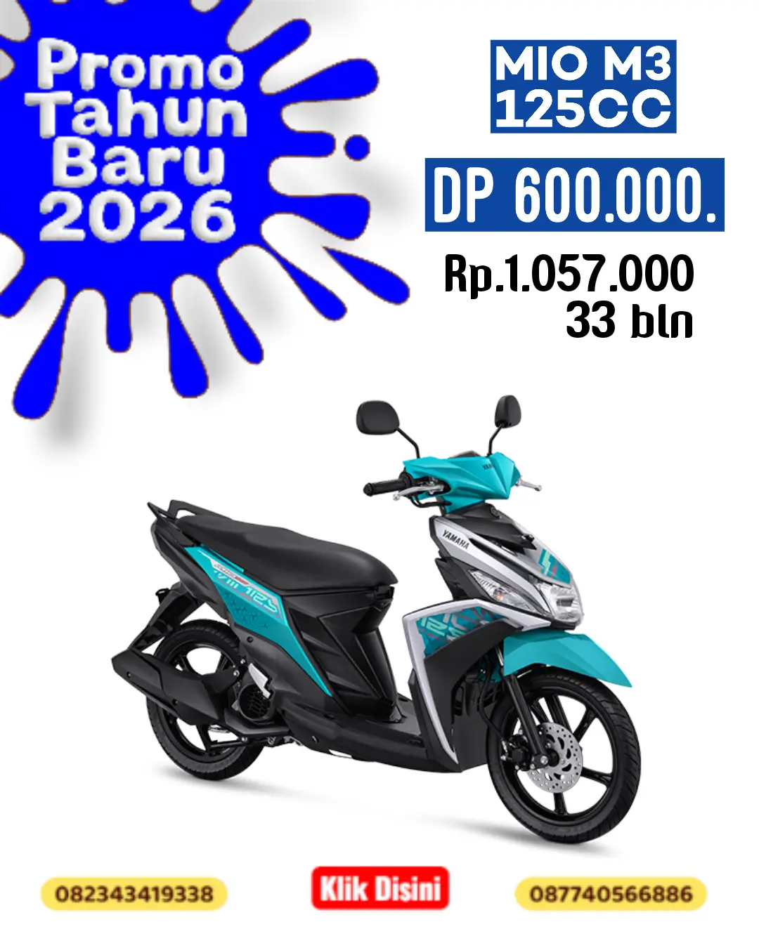 Promo yamaha mio m3 2026, promo motor yamaha mio m3 makassar 2026. promo tahun baru motor yamaha nio m3 makassar 2026, pricelist motor yamaha mio m3 makassar 2026, harga terbaru motor mio m3 makassar 2026, brosur angsuran motor yamaha mio m3 makassar 2026.