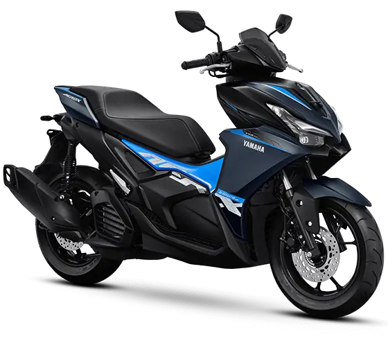 Aerox alpha biru tua, harga motor yamaha aerox alpha makassar 2026, brosur motor yamaha aerox alpha 2026.