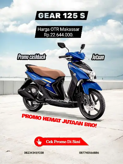 Brosur harga gear 125 s makassar 2026, brosur yamaha gear 125 s makassar 2026, harga yamaha gear s 125 makassar 2026.