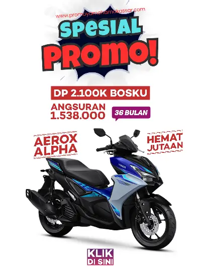 Promo yamaha aerox alpha 2026, promo yamaha aerox alpha makassar 2026, promo motor yamaha aerox alpha makassar 2026, kredit motor aerox alpha makassar 2026, brosur cicilan yamaha aerox alpha makassar 2026.