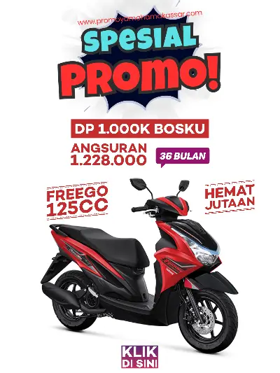 Promo yamaha freego 125 makassar 2026, kredit motor freego 125 makassar 2026, cicilan motor freego 125 makassar 2026.