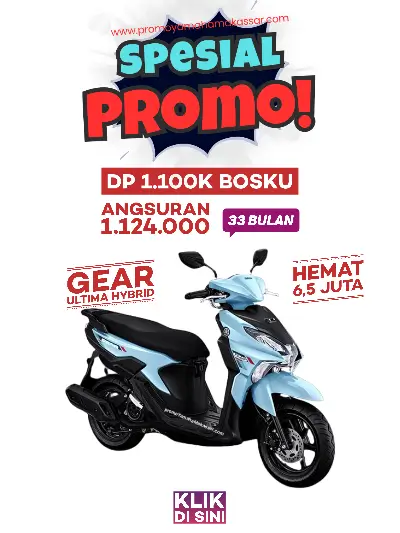 Promo yamaha gear ultima hybrid, promo motor yamaha gear ultima makassar 2026, brosur promo motor yamaha gear ultima 2026, kredit motor yamaha gear ultima makassar 2026, cicilan motor gear ultima makassar 2026.