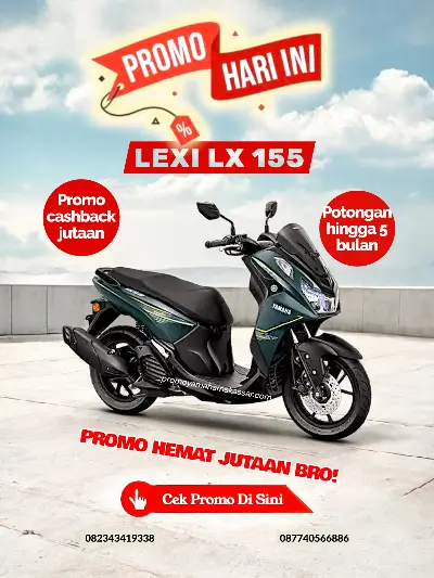 Promo yamaha lexi lx 155 makassar 2026, promo yamaha lexi lx 155 s makassar 2026, kredit motor lexi lx 155 makassar 2026, cicilan murah lexi lx 155 makassar 2026.