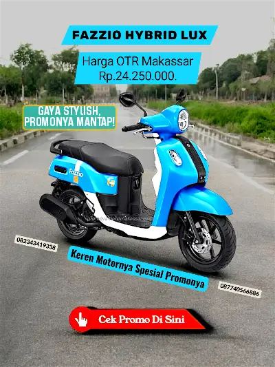 Brosur harga fazzio hybrid makassar 2026, brosur yamaha fazzio hybrid makassar 2026, harga motor fazzio hybrid makassar 2026.