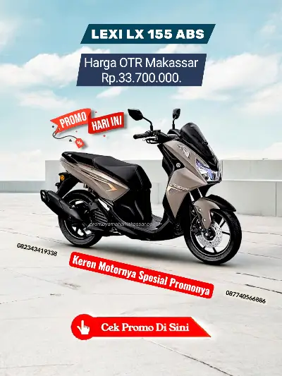 Brosur harga lexi lx 155 abs 2026, brosur yamaha lexi lx 155 abs makassar 2026, harga motor lexi lx 155 abs makassar 2026.