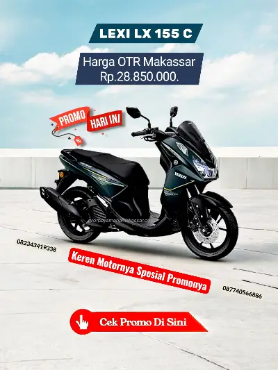 Brosur harga lexi lx 155 2026, brosur yamaha lexi lx 155 makassar 2026, harga motor lexi lx 155 makassar 2026.