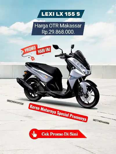 Brosur harga lexi lx 155 s 2026, brosur yamaha lexi lx 155 s makassar 2026, harga motor lexi lx 155 s makassar 2026.