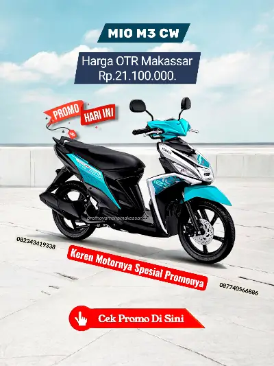 Brosur harga mio m3 makassar 2026, brosur yamaha mio m3 makassar 2026, harga motor mio m3 makassar 2026.