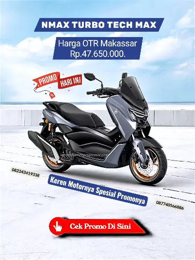 Brosur harga nmax tech max makassar 2026, brosur yamaha nmax turbo tech max makassar 2026, harga nmax turbo tech max makassar 2026.