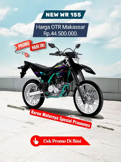 Brosur harga wr155 2026, brosur harga motor wr 155 2026, brosur harga motor yamaha wr155 makassar 2026, promo motor yamaha wr155 makassar 2026.