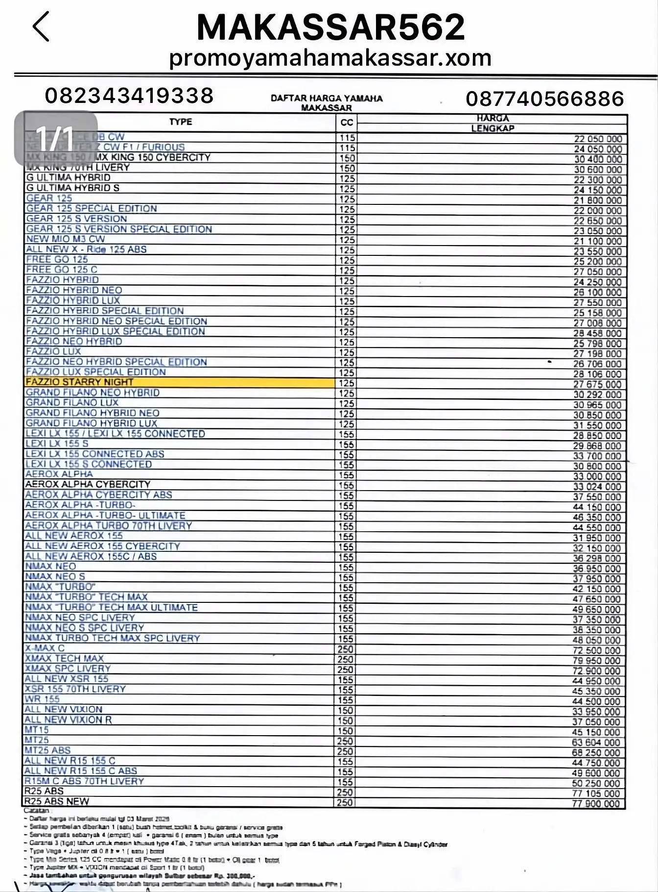Brosur harga yamaha makassar 2026, Daftar harga motor yamaha 2026, daftar harga motor yamaha makassar 2026, harga terbaru motor yamaha makassar 2026, pricelist harga motor yamaha makassar 2026, brosur motor yamaha makassar 2026.
