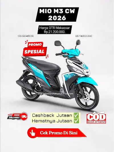 Brosur harga mio m3 makassar 2026, brosur yamaha mio m3 makassar 2026, harga motor mio m3 makassar 2026.