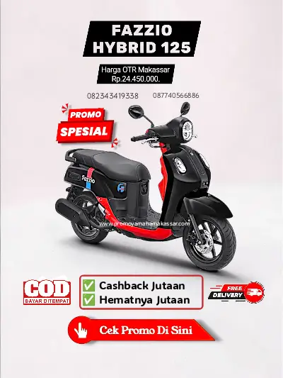 Brosur yamaha fazzio hybrid 2026, Brosur harga fazzio hybrid makassar 2026, brosur yamaha fazzio hybrid makassar 2026, harga motor fazzio hybrid makassar 2026.