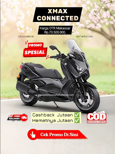 Brosur harga xmax connected makassar 2026, harga yamaha xmax connected makassar 2026, brosur motor xmax connected makassar 2026.
