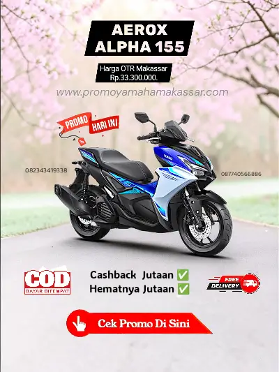 Brosur harga aerox alpha makassar 2026, brosur yamaha aerox alpha makassar 2026, harga motor aerox alpha makassar 2026.