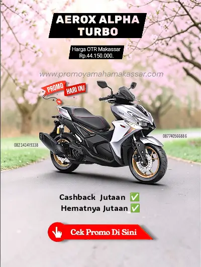 Harga yamaha aerox alpha turbo 2026, Brosur harga aerox alpha turbo makassar 2026, brosur yamaha aerox alpha turbo makassar 2026, harga motor aerox alpha turbo makassar 2026.