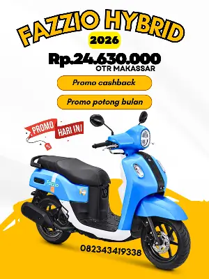 Brosur harga fazzio hybrid 2026, brosur yamaha fazzio hybrid makassar 2026, harga yamaha fazzio hybrid makassar 2026, harga yamaha fazzio kunci makassar 2026, cash dan kredit motor fazzio kunci makassar 2026.