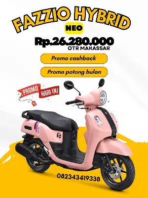 Brosur harga fazzio hybrid neo 2026, brosur yamaha fazzio hybrid neo makassar 2026, harga motor fazzio hybrid neo makassar 2026, harga motor fazzio pink 2026 makassar, brosur yamaha fazzio pink, cash dan kredit fazzio pink makassar.