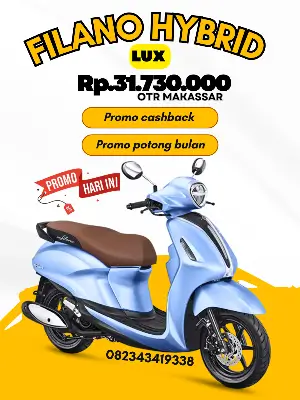Brosur harga filano hybrid lux 2026, brosur motor filano hybrid lux makassar 2026, harga filano lux makassar 2026, cash dan kredit motor filano hybrid lux makassar 2026, dealer resmi penjualan motor filano makassar 2026.