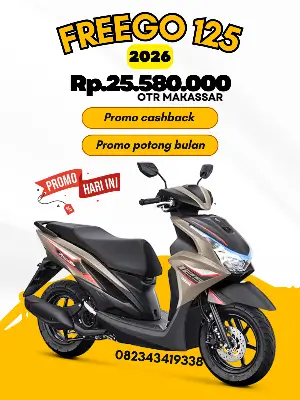 Brosur harga freego 125 makassar 2026, brosur yamaha freego 125 makassar 2026, harga motor freego 125 makassar 2026.