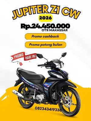 Brosur harga jupiter z1 2026, brosur yamaha jupiter z1 makassar 2026, harga motor jupiter z1 makassar 2026.