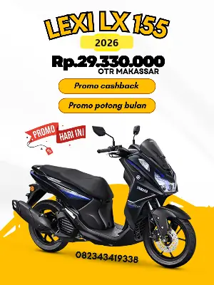 Brosur harga lexi lx 155 2026, brosur yamaha lexi lx 155 makassar 2026, harga motor lexi lx 155 makassar 2026.