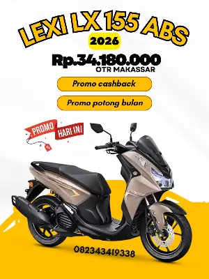 Brosur harga lexi lx 155 abs 2026, brosur yamaha lexi lx 155 abs makassar 2026, harga motor lexi lx 155 abs makassar 2026.