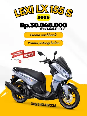 Brosur yamaha lexi lx 155 s, Brosur harga lexi lx 155 s 2026, brosur yamaha lexi lx 155 s makassar 2026, harga motor lexi lx 155 s makassar 2026.