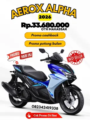 Harga aerox alpha 2026, brosur yamaha aerox alpha makassar 2026, daftar harga motor aerox alpha makassar 2026, harga dan angsuran motor aerox alpha makassar 2026.