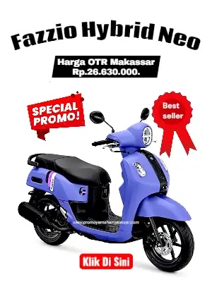 Brosur harga fazzio hybrid neo, brosur yamaha fazzio makassar 2026, harga motor fazzio makassar 2026, harga dan angsuran motor yamaha fazzio makassar 2026.