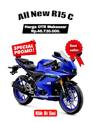 brosur harga r15 c, brosur yamaha r15 c makassar 2026, harga motor r15 c makassar 2026, kredit motor r15 c makassar 2026.