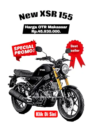 brosur harga xsr 155, brosur yamaha xsr155 makassar 2026, harga motor xsr 155 makassar 2026, harga dan angsuran motor xsr 155 makassar 2026.